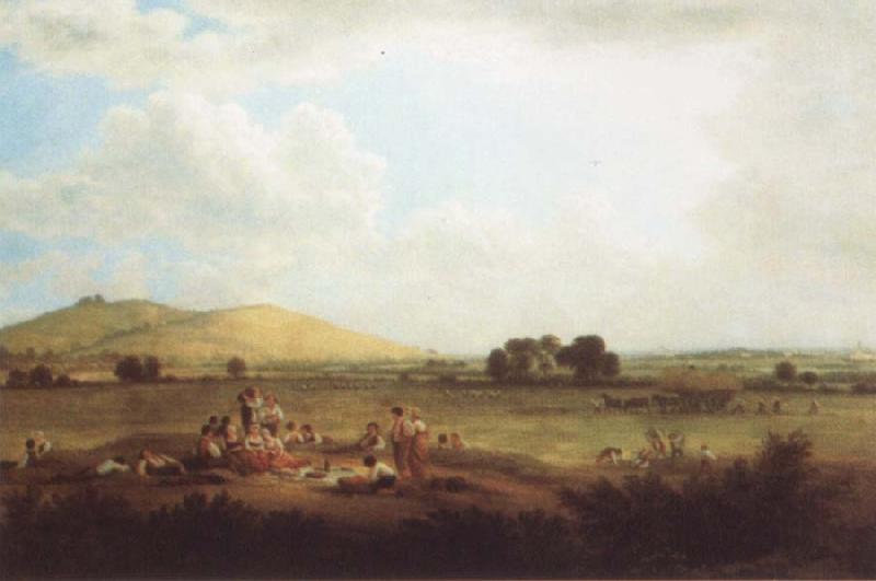 John glover Hayfield near Primrose Hill 1817 oil painting image